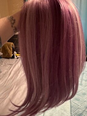 Purple Straight Clip-In Hair Extension - Vibrant Lavender Shade